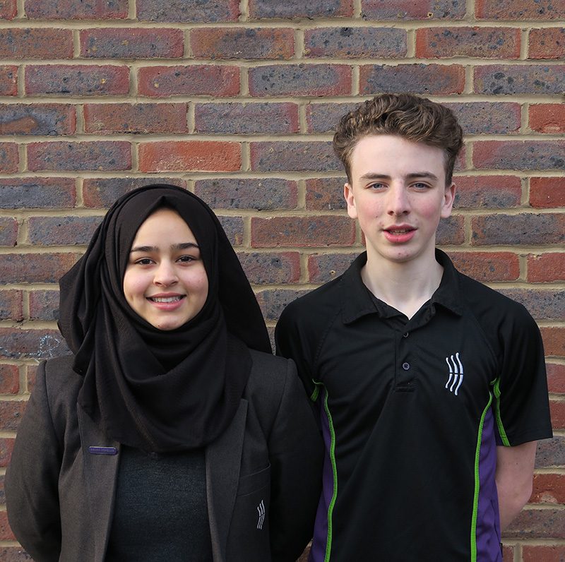 Zeina K - Head Girl and Alex M-S - Head Boy